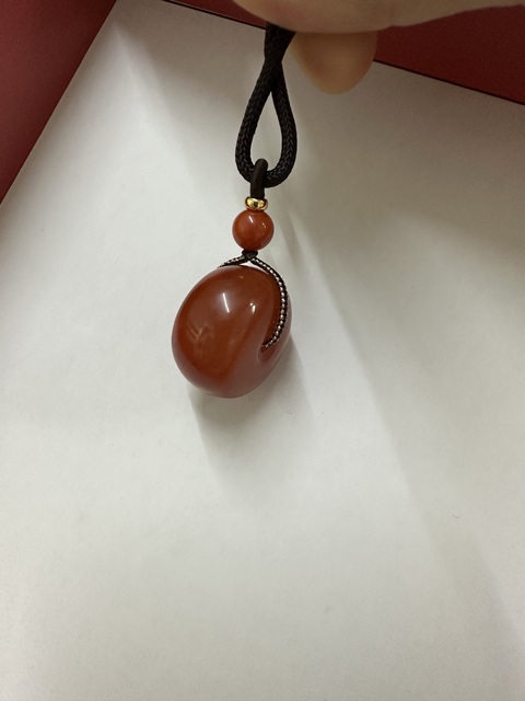 古玩玉器南紅平安扣真品鑒賞圖