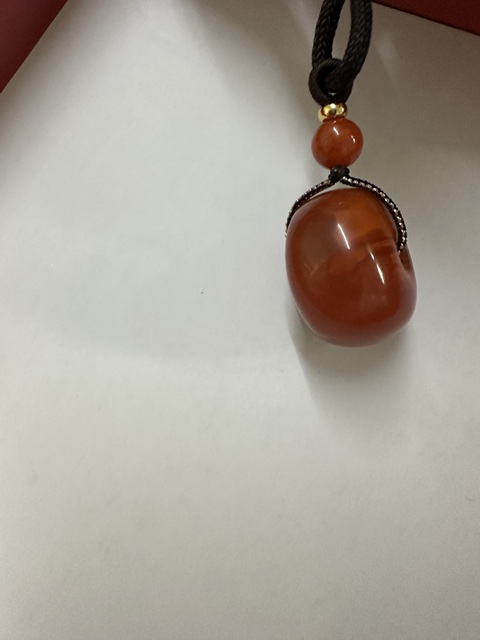 古玩玉器南紅平安扣真品鑒賞圖