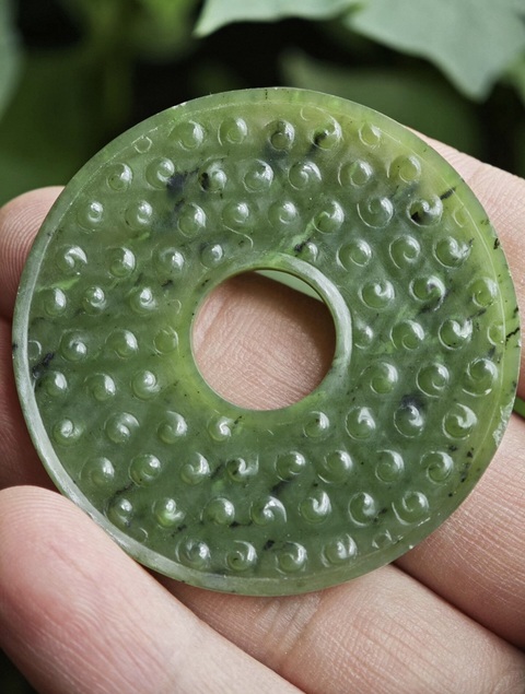 古玩玉器和田玉雕“谷紋璧”真品鑒賞圖