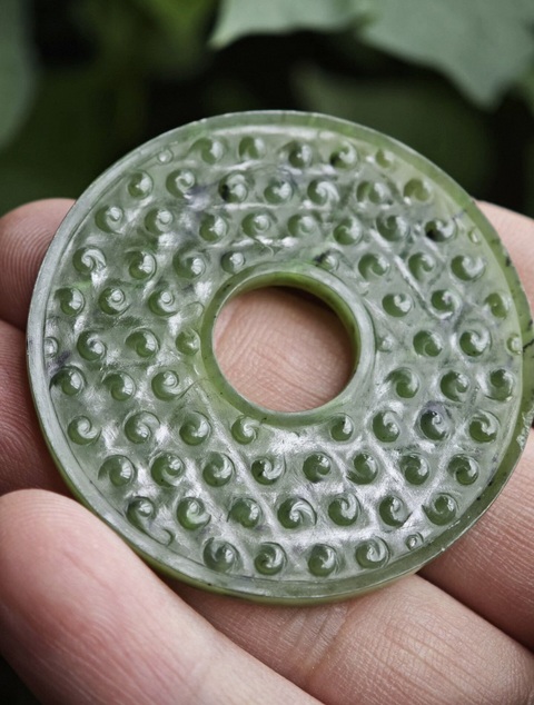 古玩玉器和田玉雕“谷紋璧”真品鑒賞圖