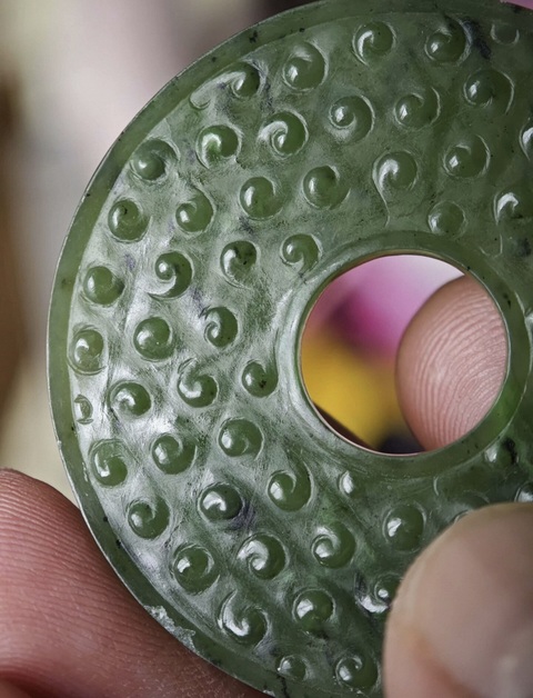 古玩玉器和田玉雕“谷紋璧”真品鑒賞圖