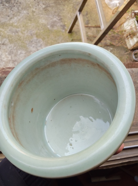 古玩陶瓷豆青釉香爐真品鑒賞圖