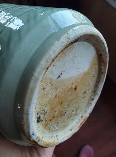 古玩陶瓷豆青釉爐真品鑒賞圖