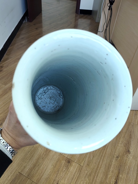 古玩陶瓷青花花鳥紋箭筒真品鑒賞圖