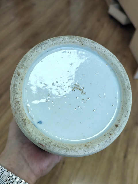 古玩陶瓷青花花鳥紋箭筒真品鑒賞圖