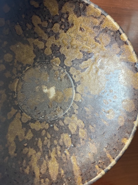 古玩陶瓷吉州窯玳瑁斑紋茶盞真品鑒賞圖