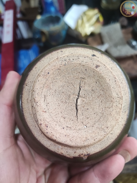 古玩陶瓷茶葉末釉香爐真品鑒賞圖