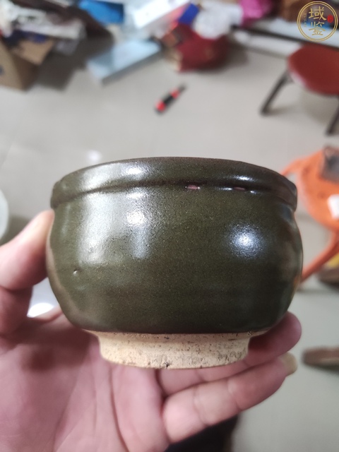 古玩陶瓷茶葉末釉香爐真品鑒賞圖