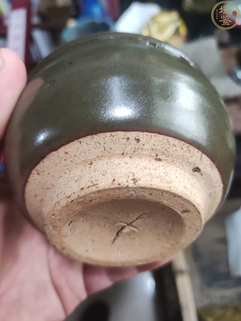 古玩陶瓷茶葉末釉香爐真品鑒賞圖