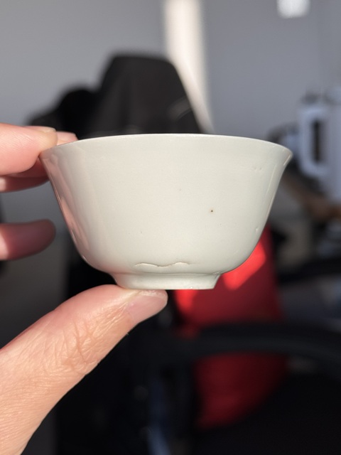 古玩陶瓷正德白釉杯真品鑒賞圖