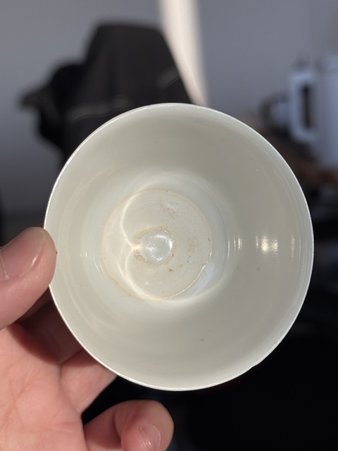 古玩陶瓷正德白釉杯真品鑒賞圖