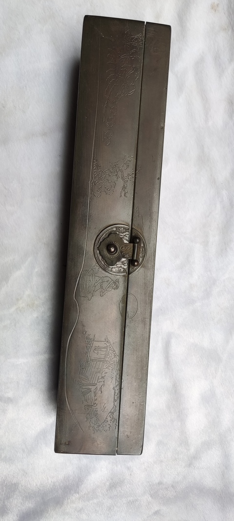 古玩字畫銅收納朝珠儲藏合真品鑒賞圖