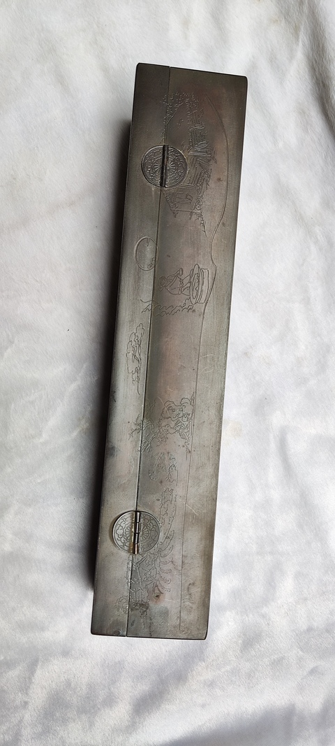 古玩字畫銅收納朝珠儲藏合真品鑒賞圖