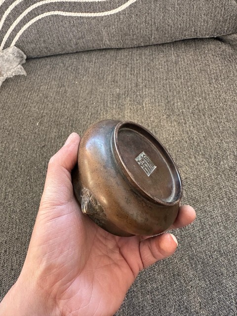 古玩銅器獅耳爐真品鑒賞圖