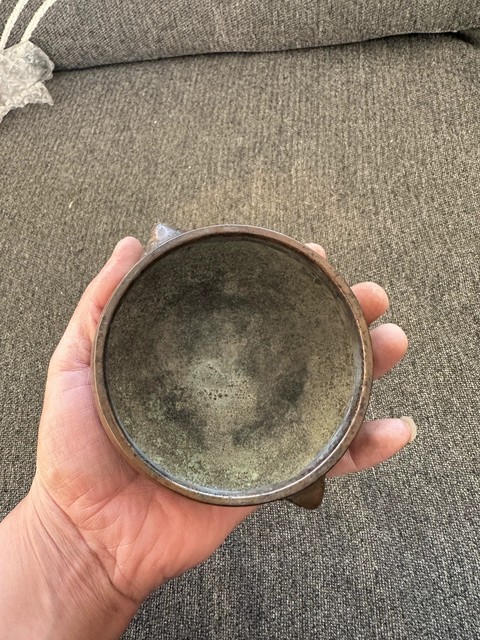 古玩銅器獅耳爐真品鑒賞圖