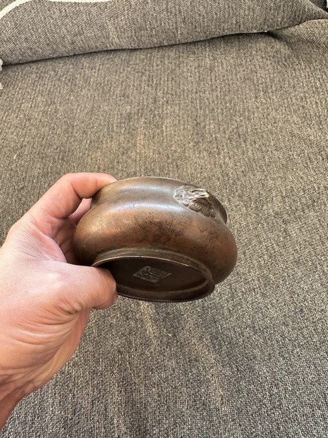 古玩銅器獅耳爐真品鑒賞圖