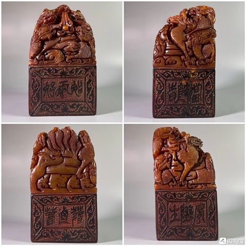 古玩玉器壽山石雕“龍鈕印章料”真品鑒賞圖