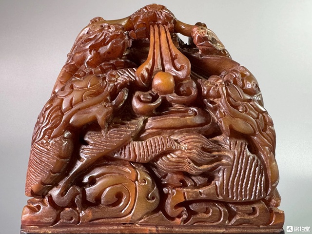 古玩玉器壽山石雕“龍鈕印章料”真品鑒賞圖