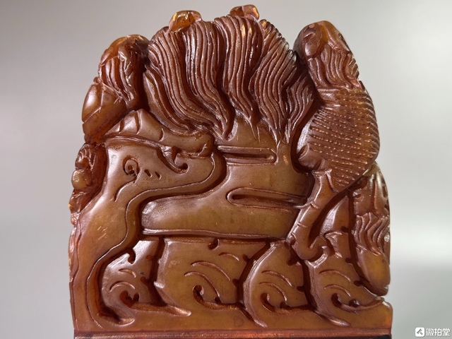 古玩玉器壽山石雕“龍鈕印章料”真品鑒賞圖