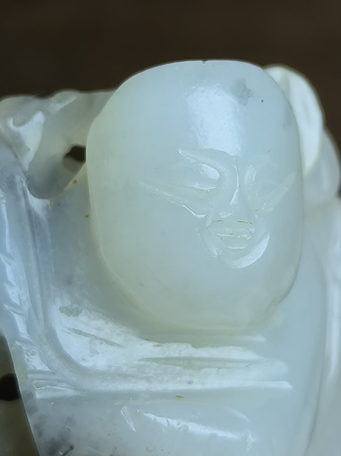 古玩玉器和田玉雕“劉海戲金蟾”真品鑒賞圖