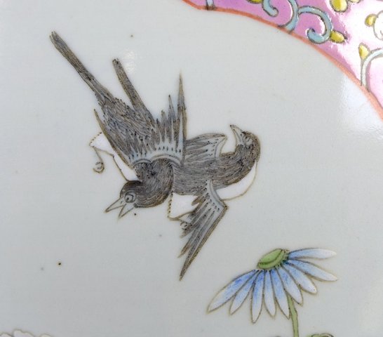 古玩陶瓷花鳥紋粉彩將軍罐真品鑒賞圖