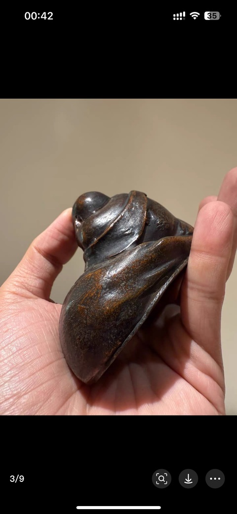 古玩銅器銅彌勒像真品鑒賞圖