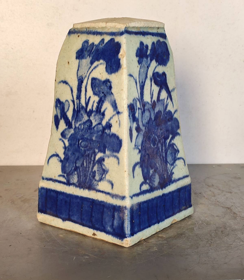 古玩陶瓷清中青花真品鑒賞圖