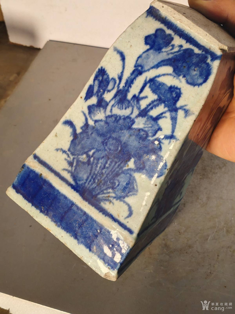 古玩陶瓷清中青花真品鑒賞圖