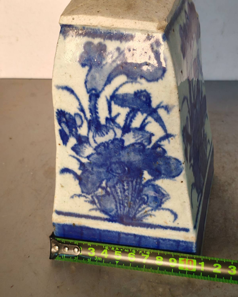 古玩陶瓷清中青花真品鑒賞圖