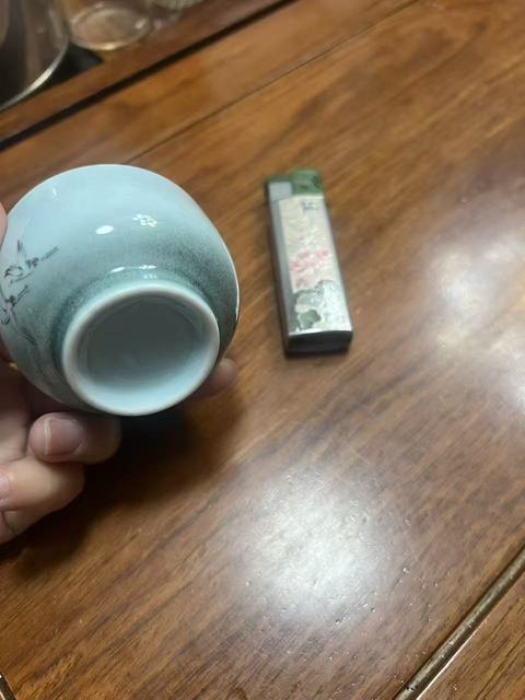 古玩陶瓷鶴紋杯真品鑒賞圖