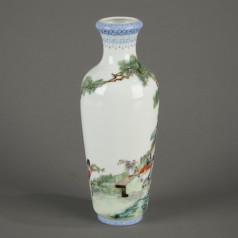 古玩陶瓷人物紋洗口瓶真品鑒賞圖