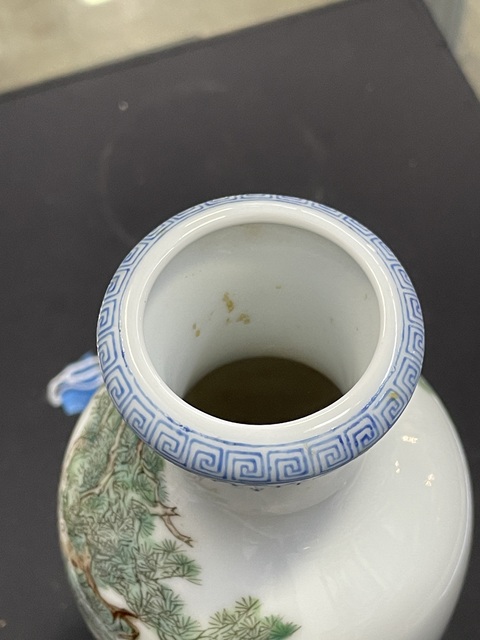 古玩陶瓷人物紋洗口瓶真品鑒賞圖