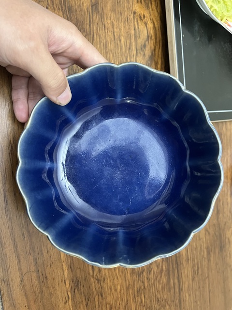 古玩陶瓷祭蘭釉瓜棱盤（日本）真品鑒賞圖