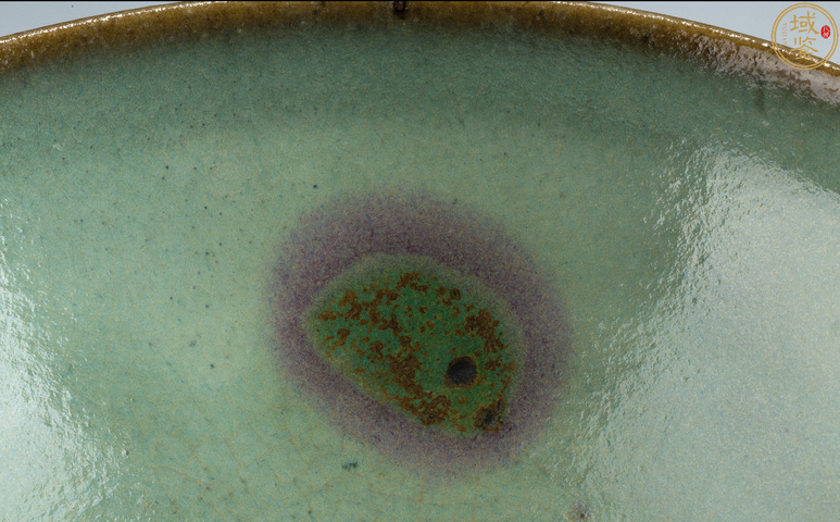 古玩陶瓷鈞窯天藍釉紫紅斑碗拍賣，當(dāng)前價格25000元