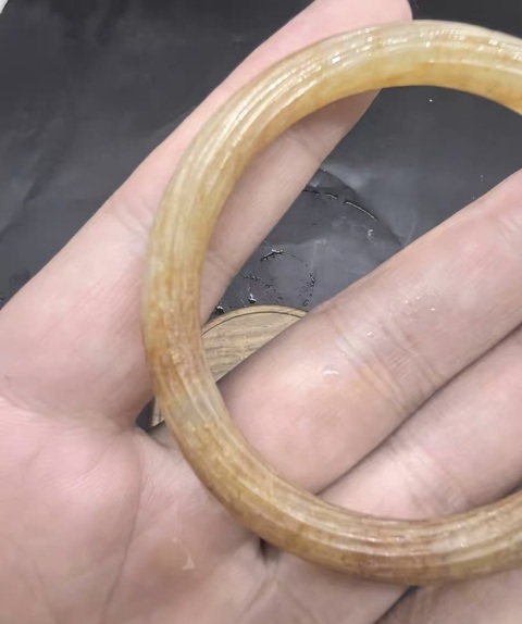 古玩玉器和田玉絞絲環真品鑒賞圖