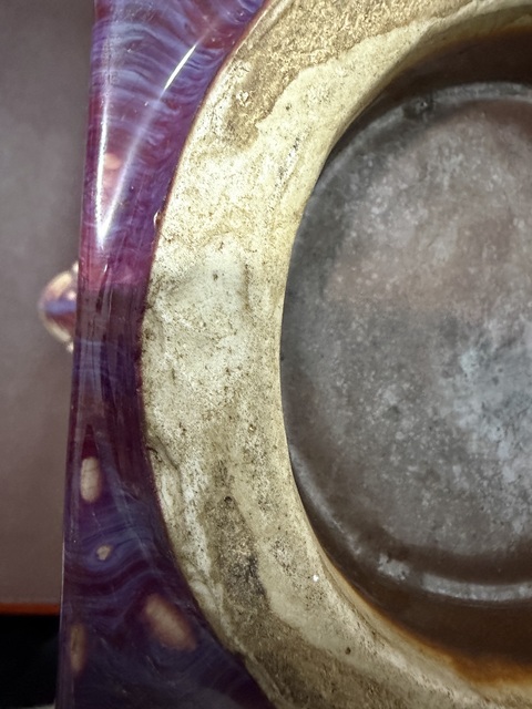 古玩陶瓷紅釉琮式瓶真品鑒賞圖