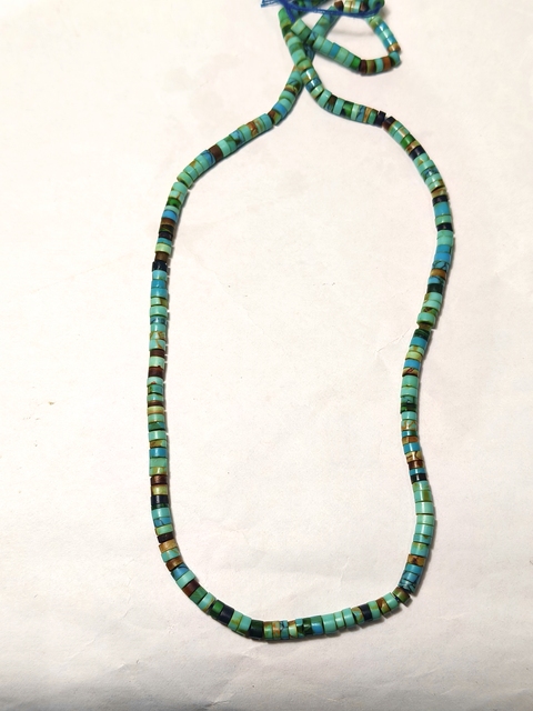 古玩玉器綠松石珠串真品鑒賞圖