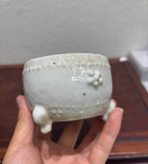 古玩陶瓷白釉爐真品鑒賞圖