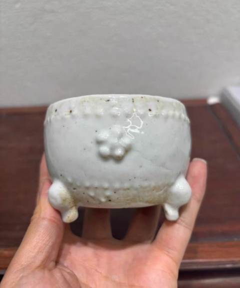 古玩陶瓷白釉爐真品鑒賞圖