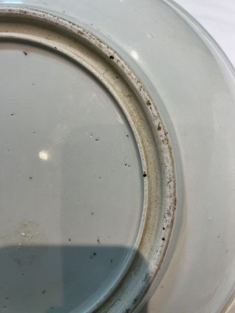 古玩陶瓷青花山水紋盤真品鑒賞圖