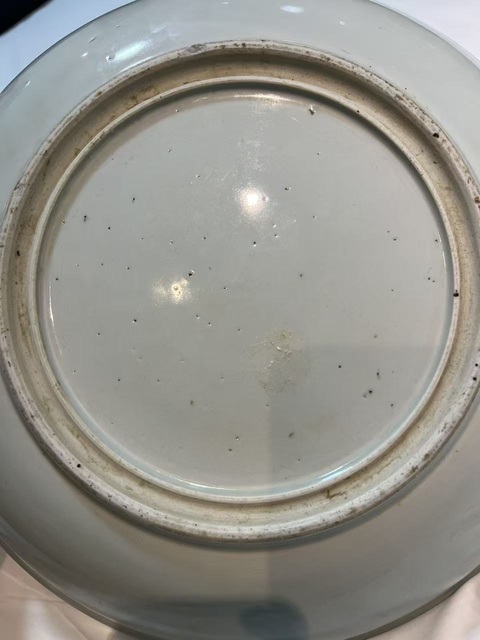 古玩陶瓷青花山水紋盤真品鑒賞圖