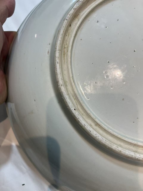 古玩陶瓷青花山水紋盤真品鑒賞圖