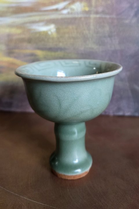 古玩陶瓷龍泉高足碗真品鑒賞圖