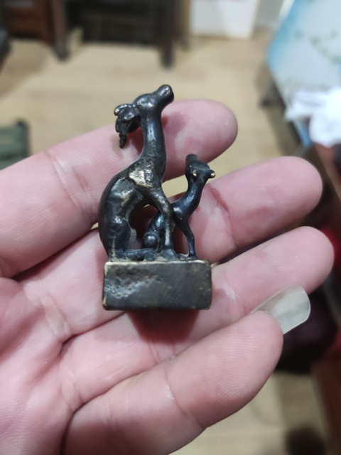 古玩銅器銅子母印真品鑒賞圖