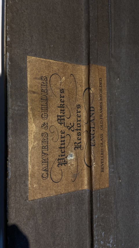 古玩字畫原裝老油畫鏡框真品鑒賞圖