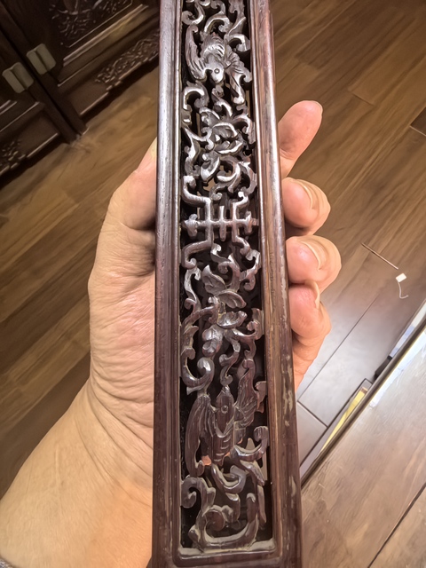 古玩雜項清·木雕福壽紋香盒 真品鑒賞圖