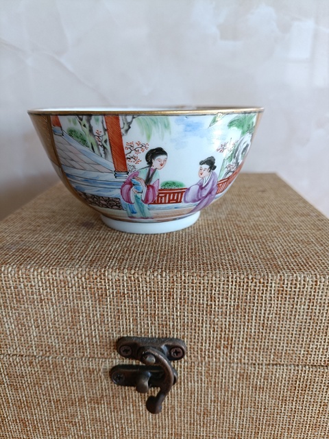 古玩陶瓷廣琺瑯人物故事紋賞杯真品鑒賞圖