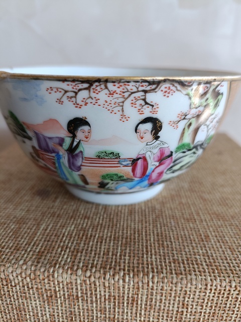 古玩陶瓷廣琺瑯人物故事紋賞杯真品鑒賞圖