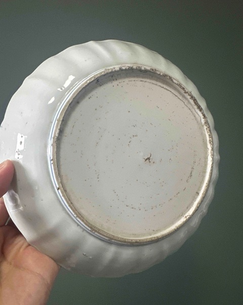 古玩陶瓷花鳥紋青花盤真品鑒賞圖