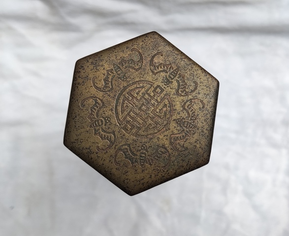 古玩字畫民國時期白銅榮寶齋定制畫筒真品鑒賞圖